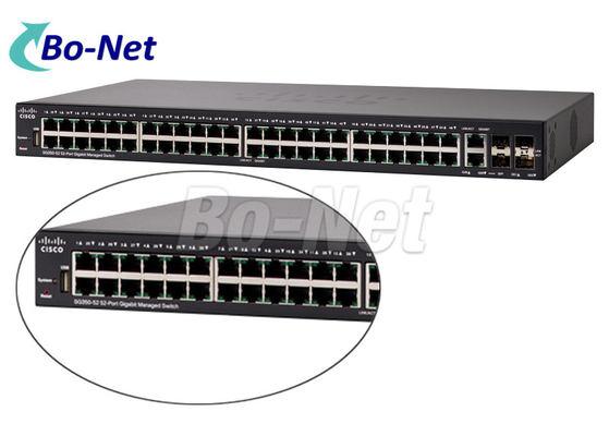 48 Port Used Cisco Switches 2 SFP Port 256 MB Flash W/ MGBLH1 SFP SG350-52-K9-CN